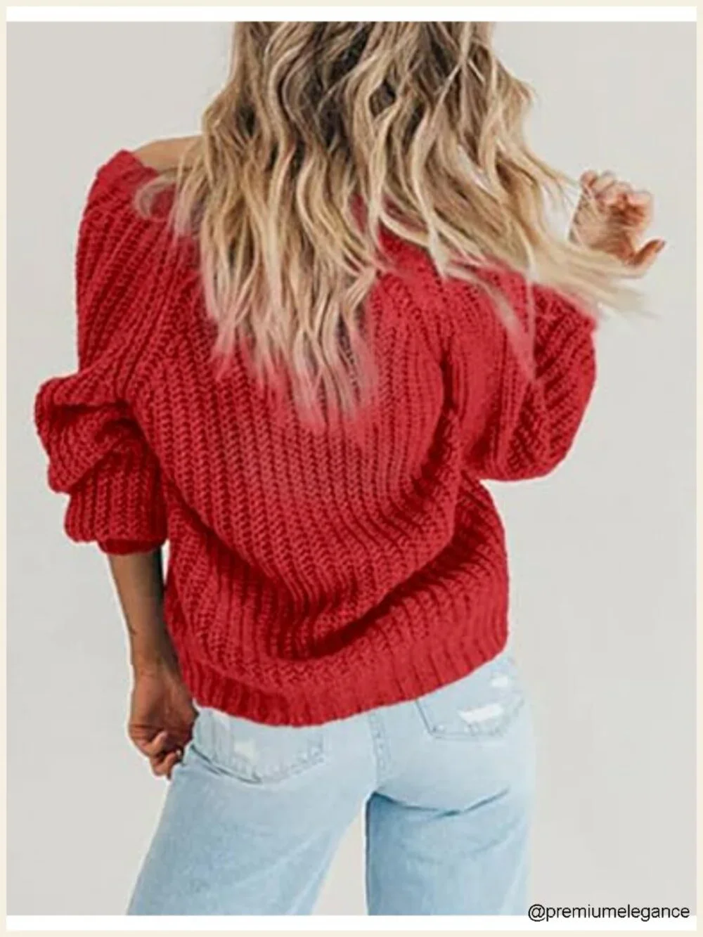 Chunky Knit Cardigan Open Front Long Sleeve V Neck Button Loose S